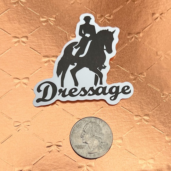 Dressage Equestrian Horse Girl Horse Boy Cowboy CowGirl Single Decor Sticker - Picture 2 of 3